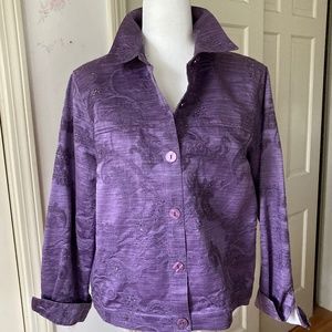 Purple Jacket with Sequin Embellishments
